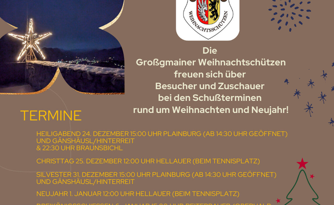 Die Grossgmainer Weihnachtschuetzen Freuen Sich Ueber Besucher Und Zuschauer Bei Den Schussterminen Rund Um Weihnachten Und Neujahr